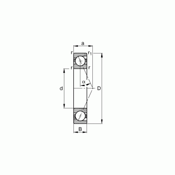 B71907-E-T-P4S FAG Angular Contact Ball Bearings